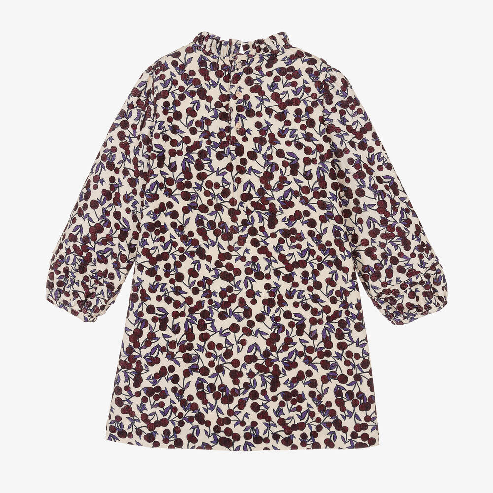 Bonpoint-Girls Ivory & Purple Berry Corduroy Dress | Childrensalon Outlet