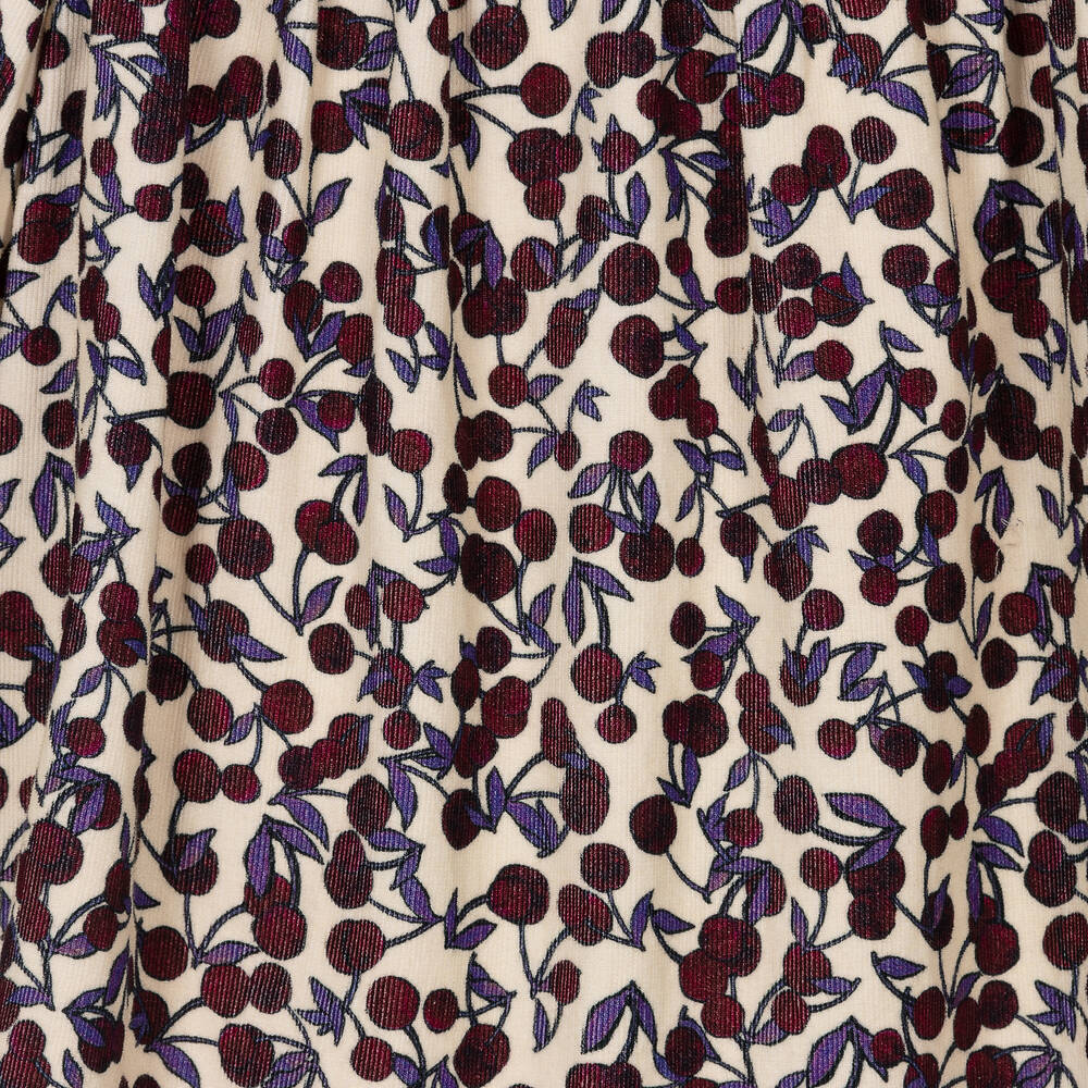 Bonpoint-Girls Ivory & Purple Berry Corduroy Dress | Childrensalon Outlet