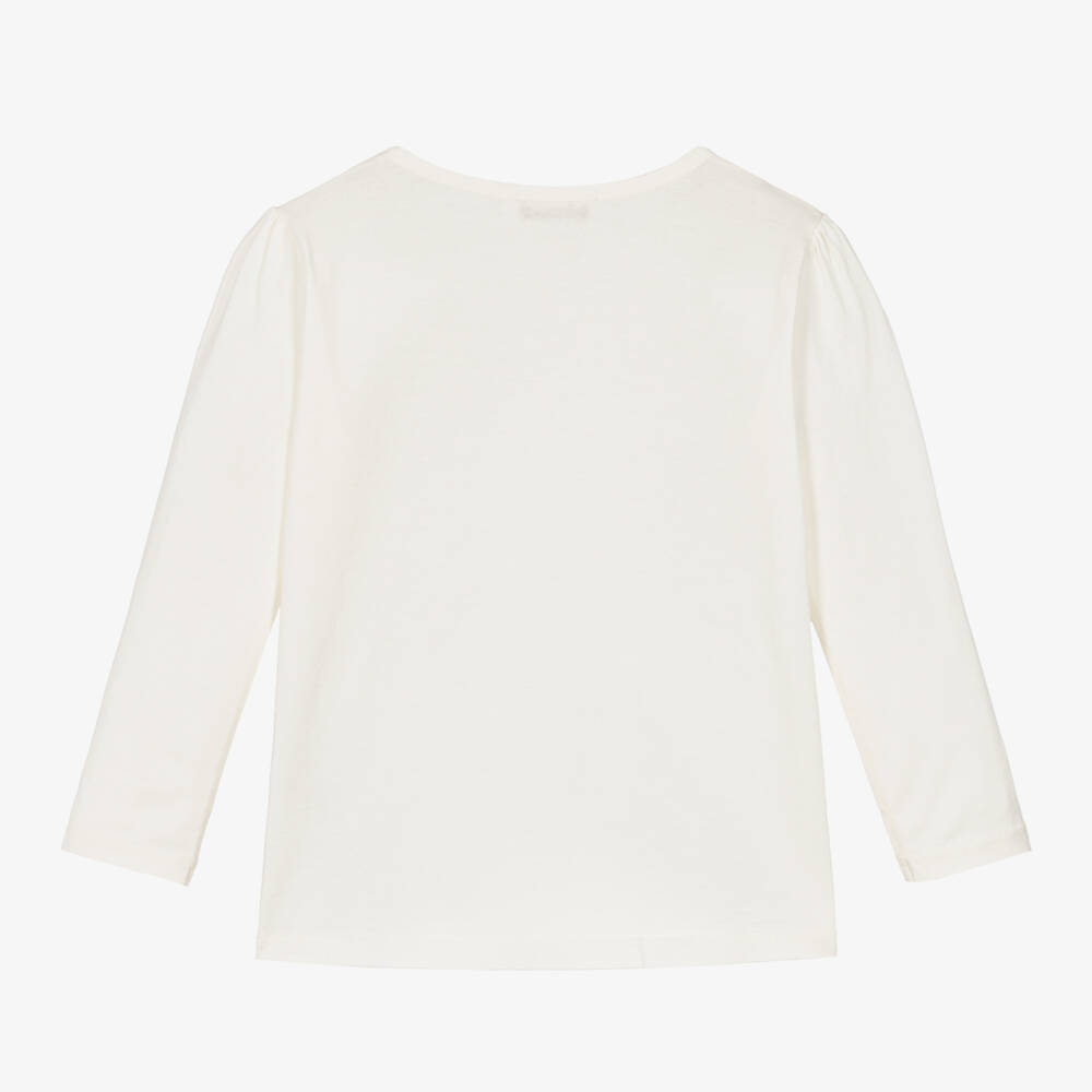 Bonpoint-Girls Ivory Sequin Cherry Top | Childrensalon Outlet