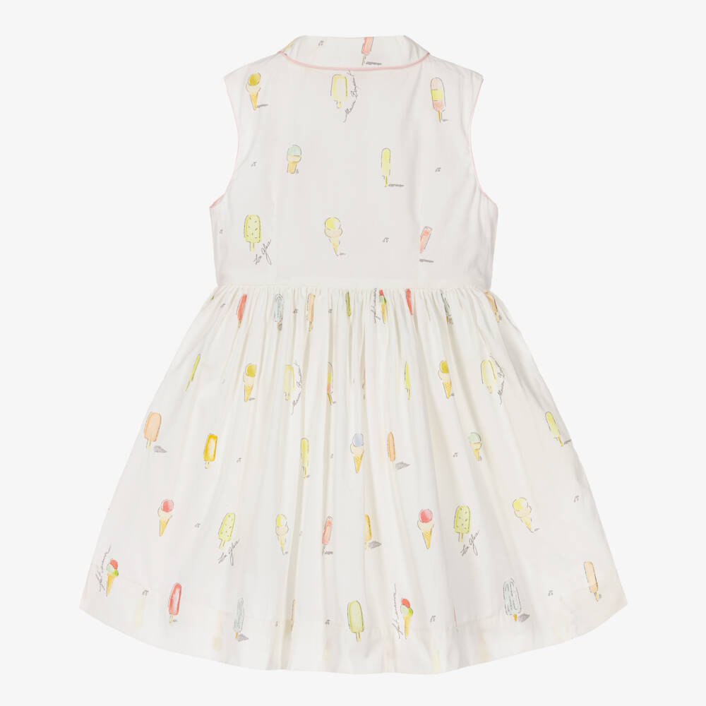 Bonpoint-Girls Ivory Sleeveless Ice Cream Dress | Childrensalon Outlet