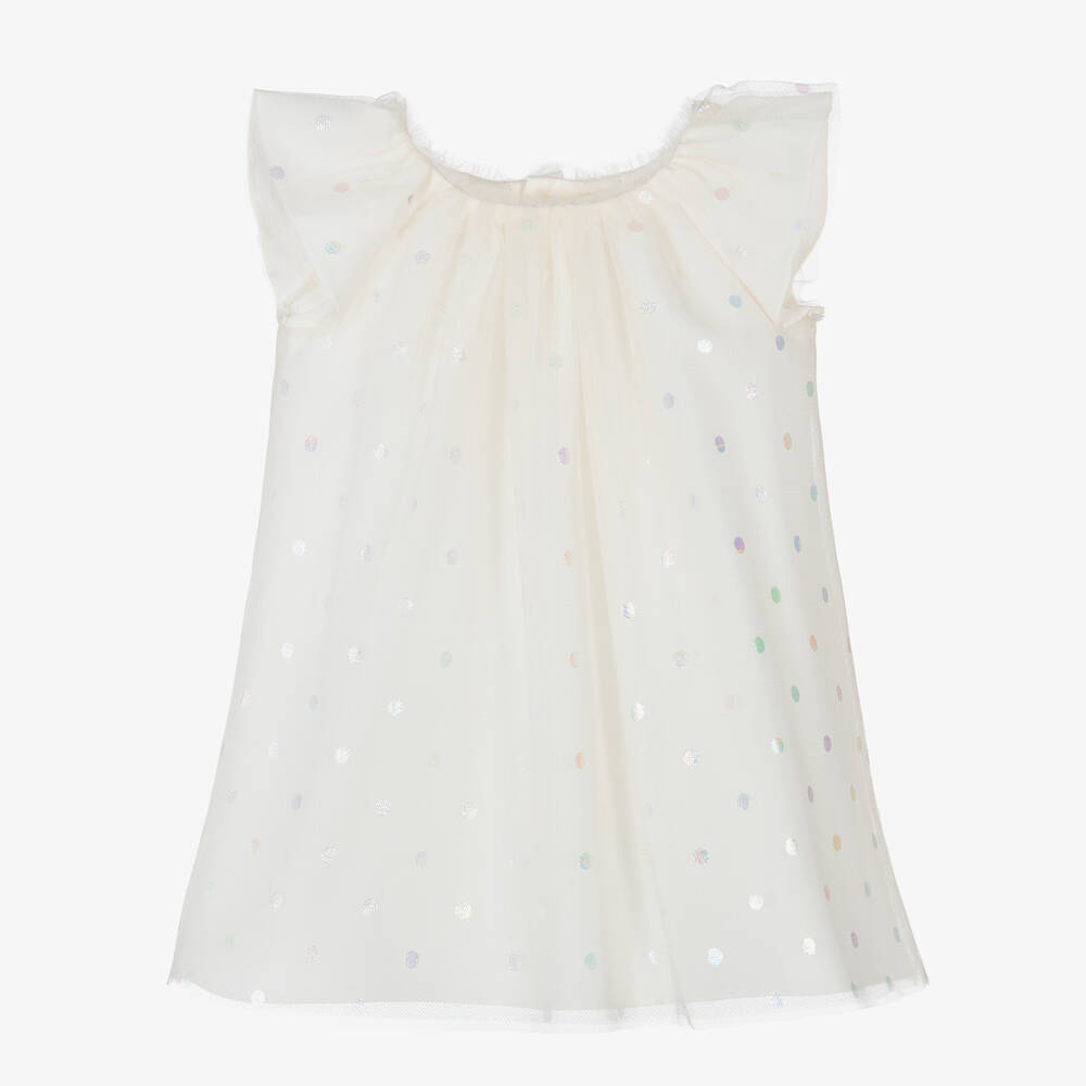 Bonpoint - Robe ivoire en tulle fille | Childrensalon