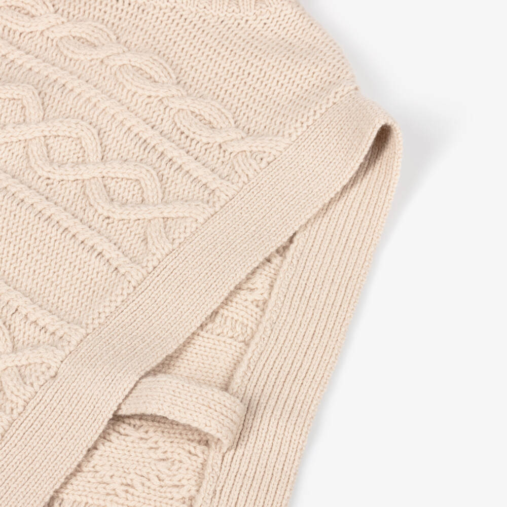 Bonpoint-بونشو صوف محبوك لون عاجي للبنات | Childrensalon Outlet