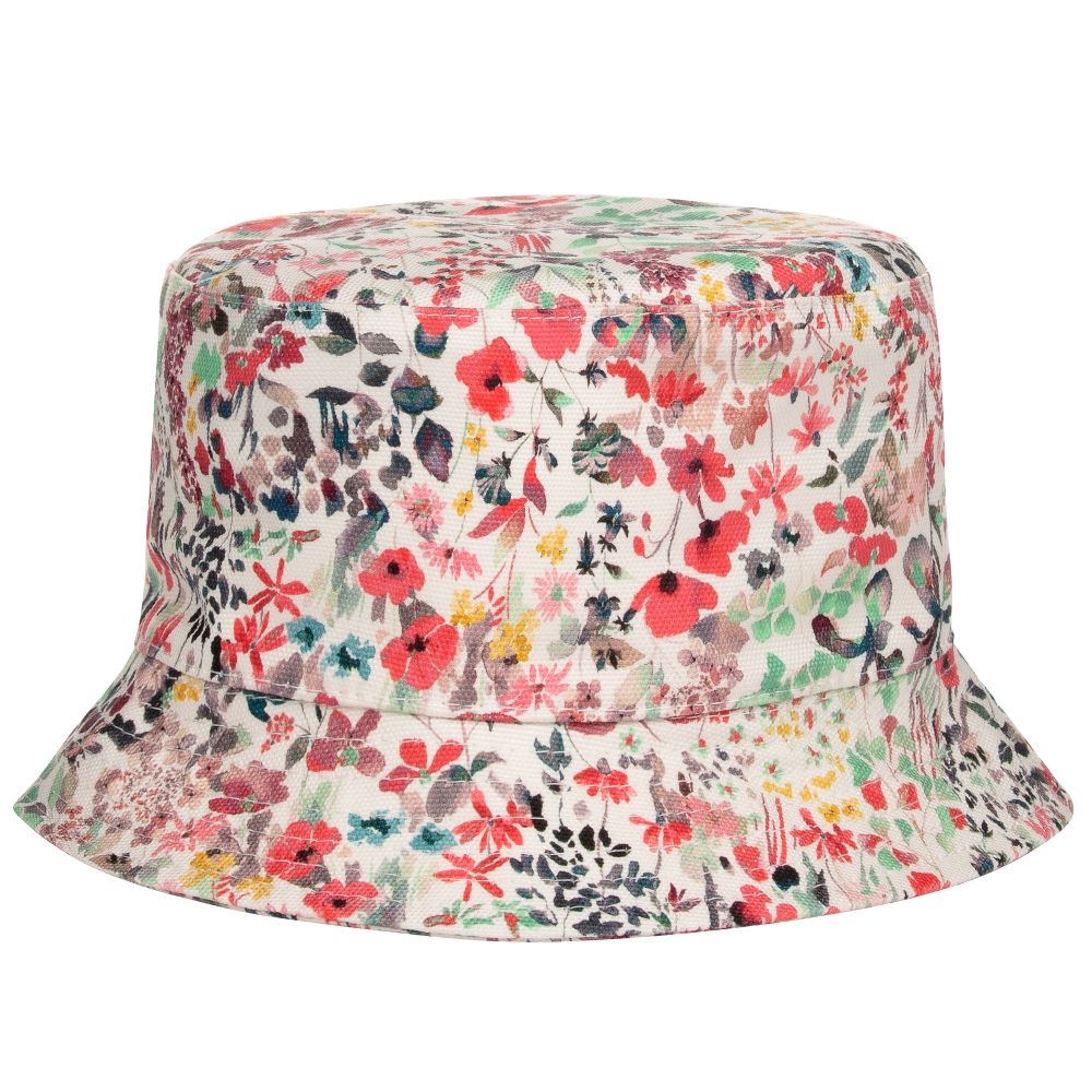Bonpoint - Girls Liberty Print Cotton Hat | Childrensalon