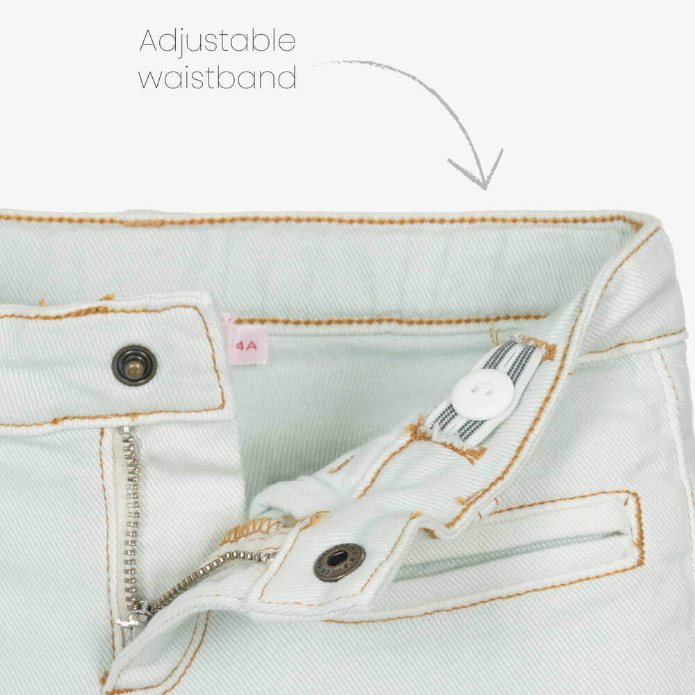 بونبوان-جينز بأرجل واسعة قطن دنيم لون أزرق فاتح | Childrensalon Outlet