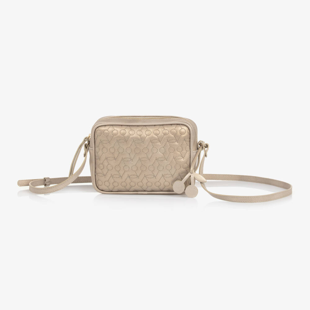 Bonpoint-Girls Metallic Leather Cherry Bag | Childrensalon Outlet