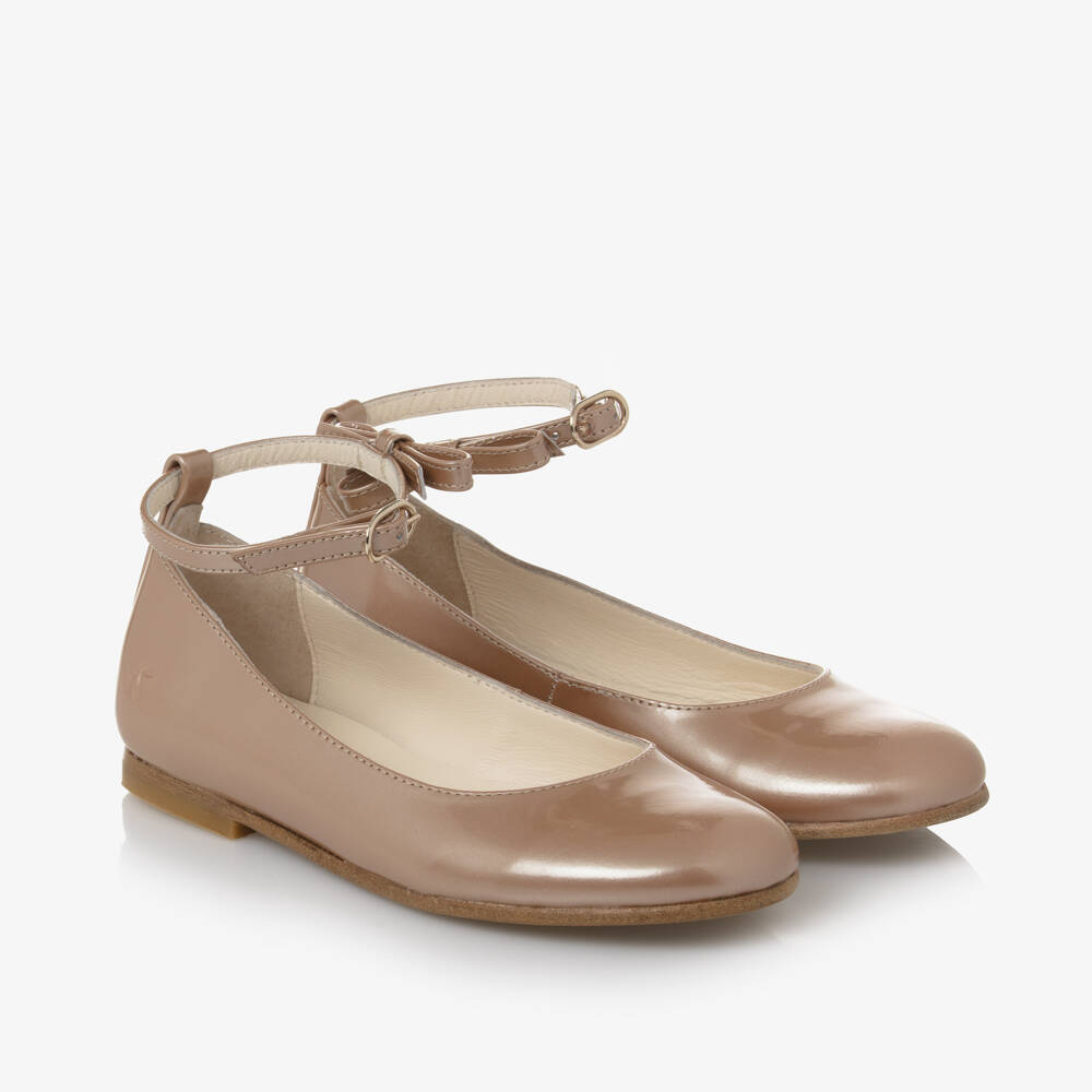 Bonpoint-Girls Metallic Patent Ballet Flats | Childrensalon Outlet