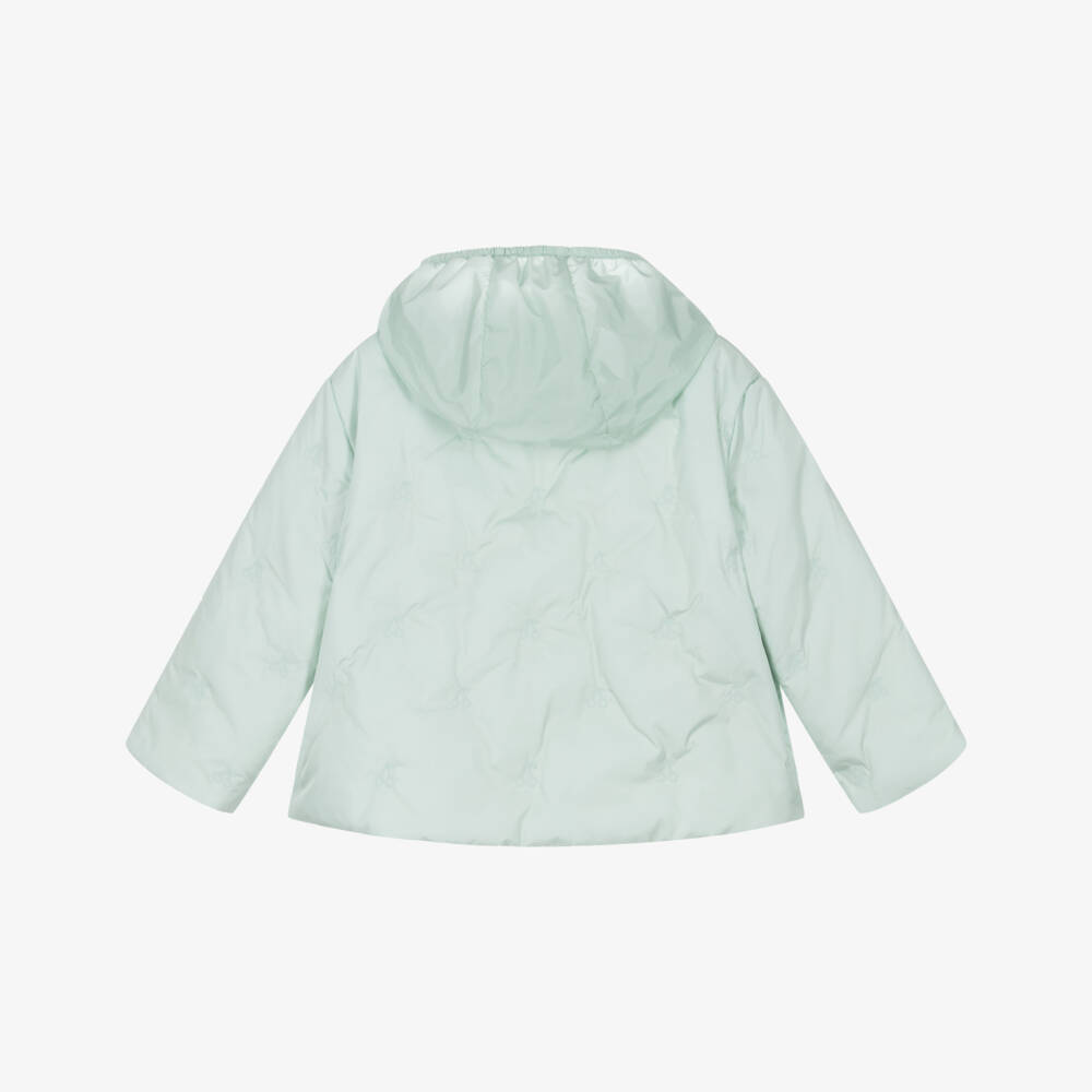 Bonpoint-Girls Mint Quilted Cherry Jacket | Childrensalon Outlet