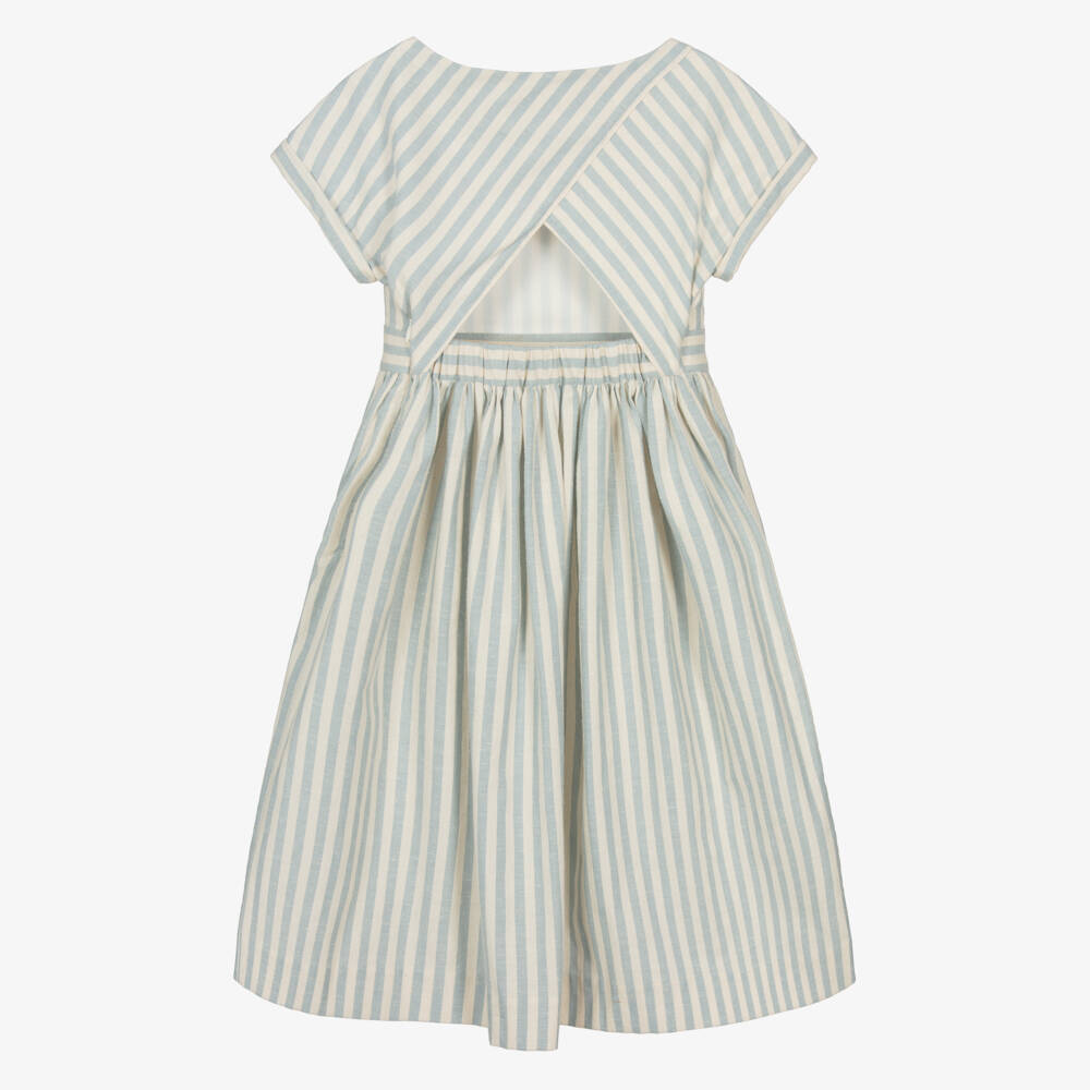 Bonpoint-Girls Nautical Stripe Cotton Frock | Childrensalon Outlet