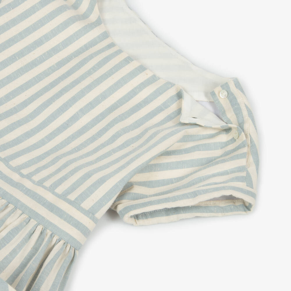 Bonpoint-Girls Nautical Stripe Cotton Frock | Childrensalon Outlet