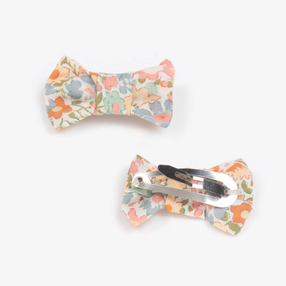 Bonpoint-Girls Pink Blossom Hair Duo | Childrensalon Outlet