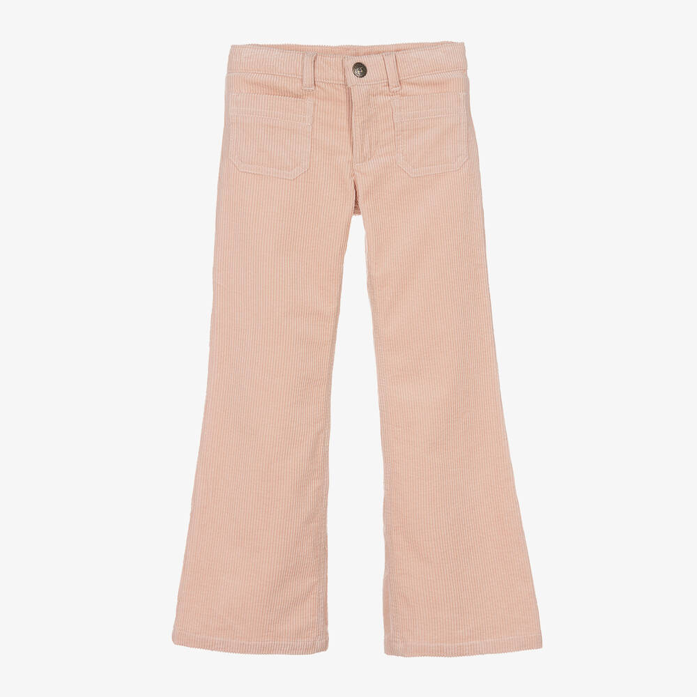 Bonpoint - Розовые вельветовые брюки-клеш | Childrensalon