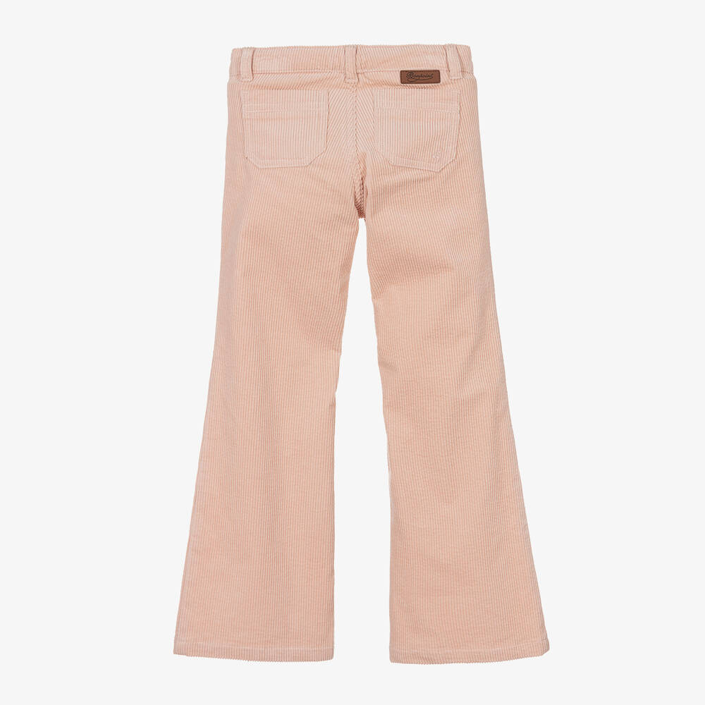 Bonpoint-Girls Pink Corduroy Flared Trousers | Childrensalon Outlet