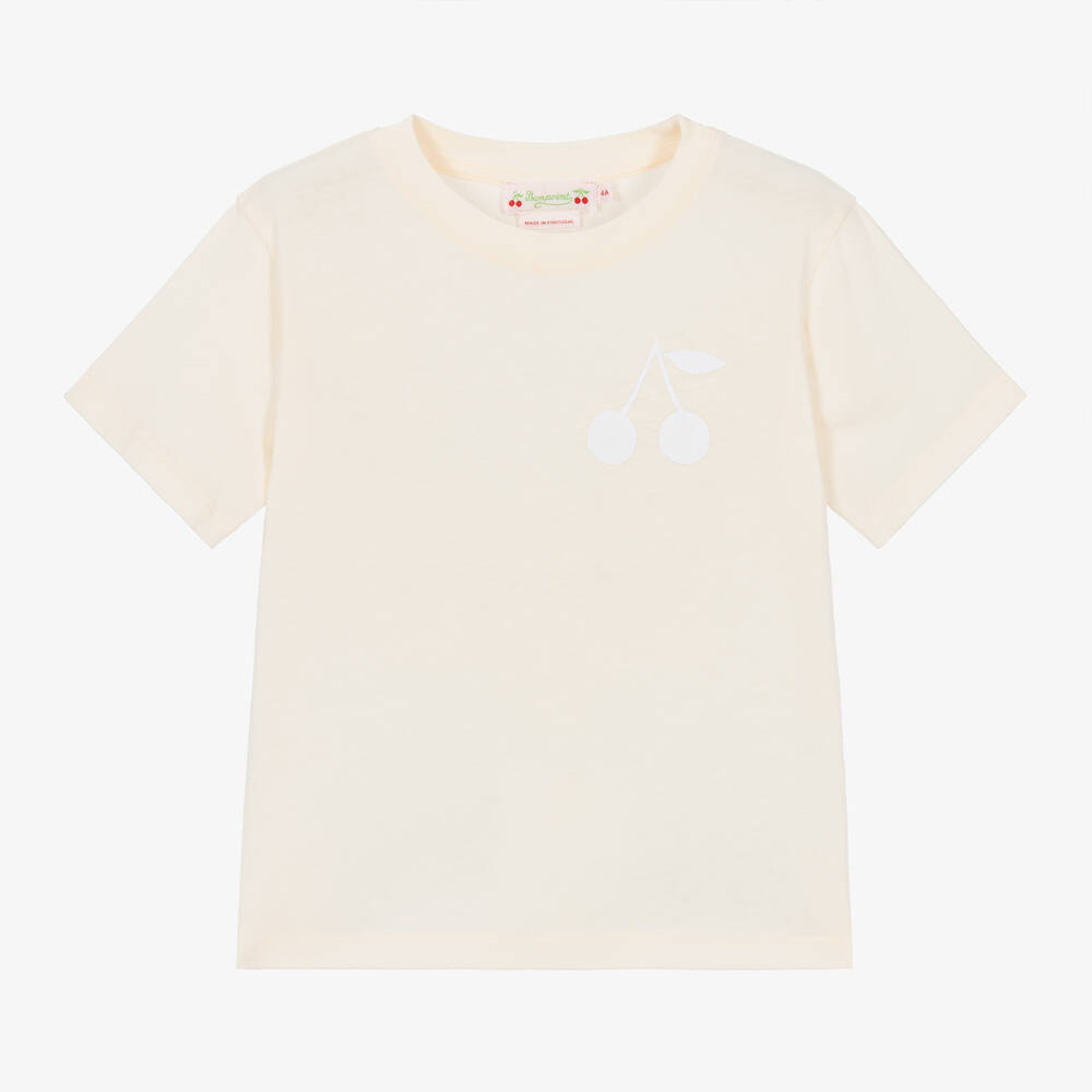 Bonpoint - Розовая хлопковая футболка для девочек | Childrensalon
