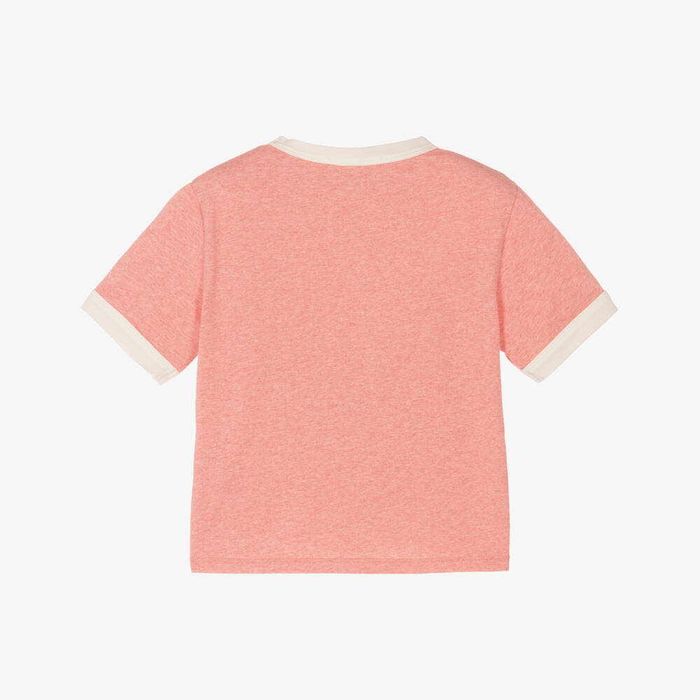 Bonpoint-Girls Pink Embroidered Cotton Top | Childrensalon Outlet