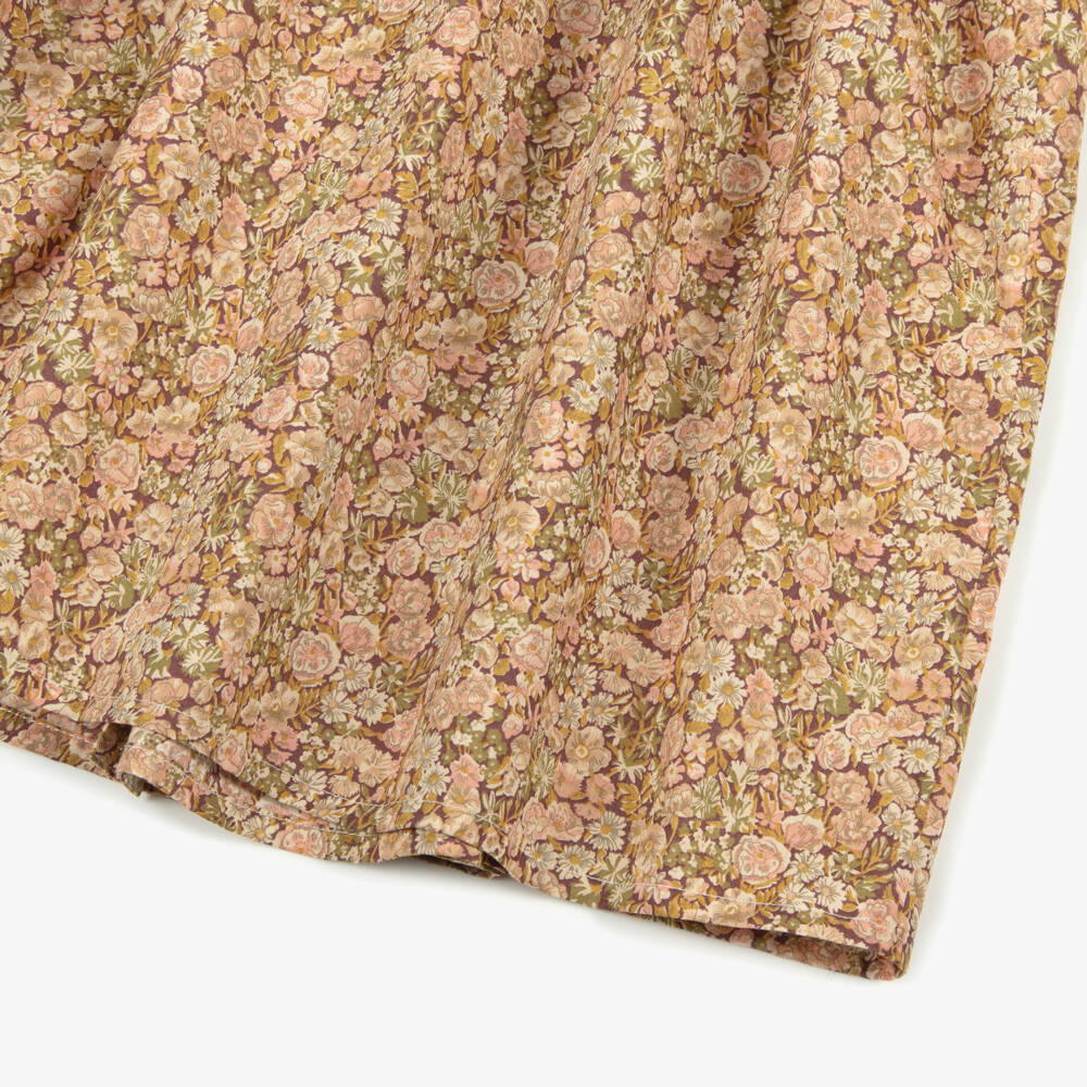 Bonpoint-Girls Pink Floral Cotton Dress | Childrensalon Outlet