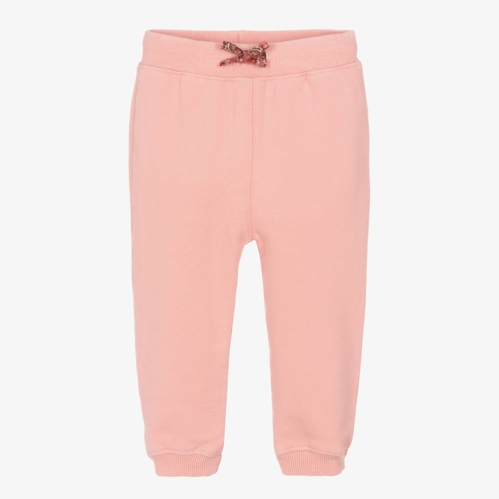 Bonpoint-Girls Pink Floral Jersey Joggers | Childrensalon Outlet