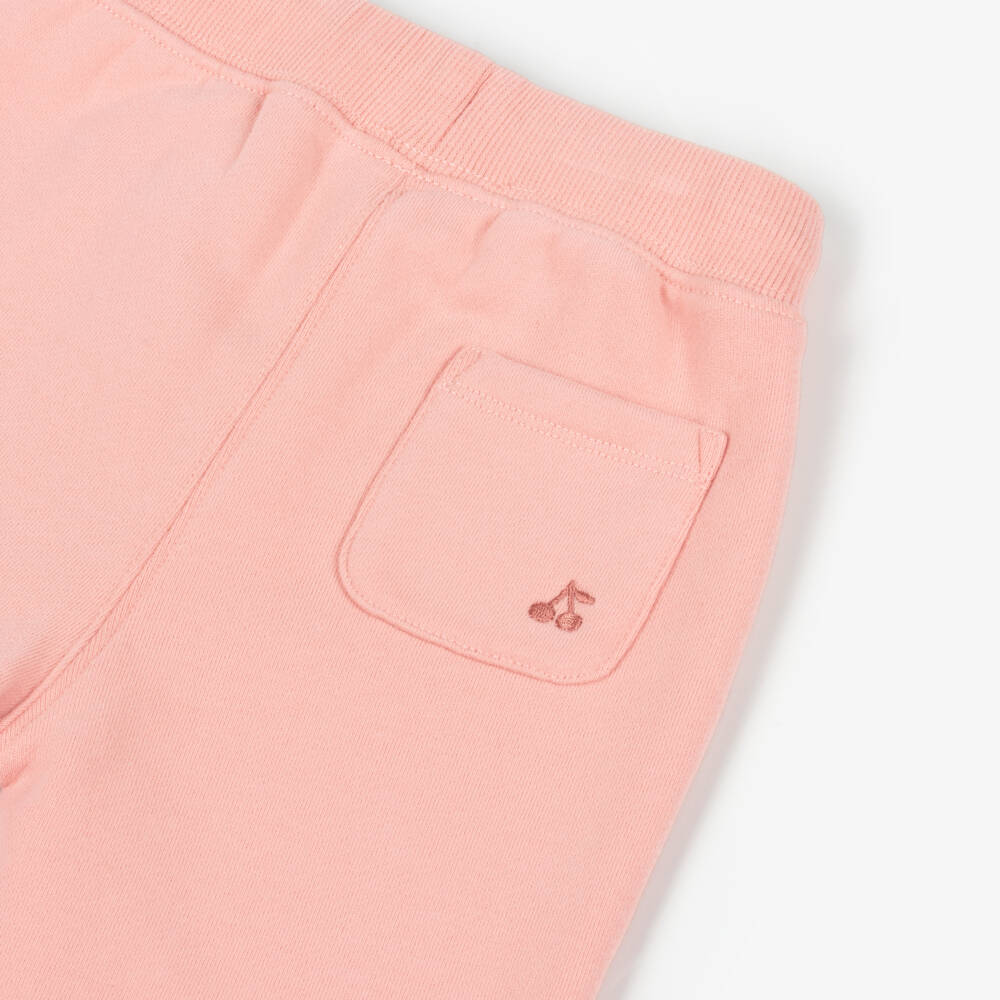 Bonpoint-Girls Pink Floral Jersey Joggers | Childrensalon Outlet