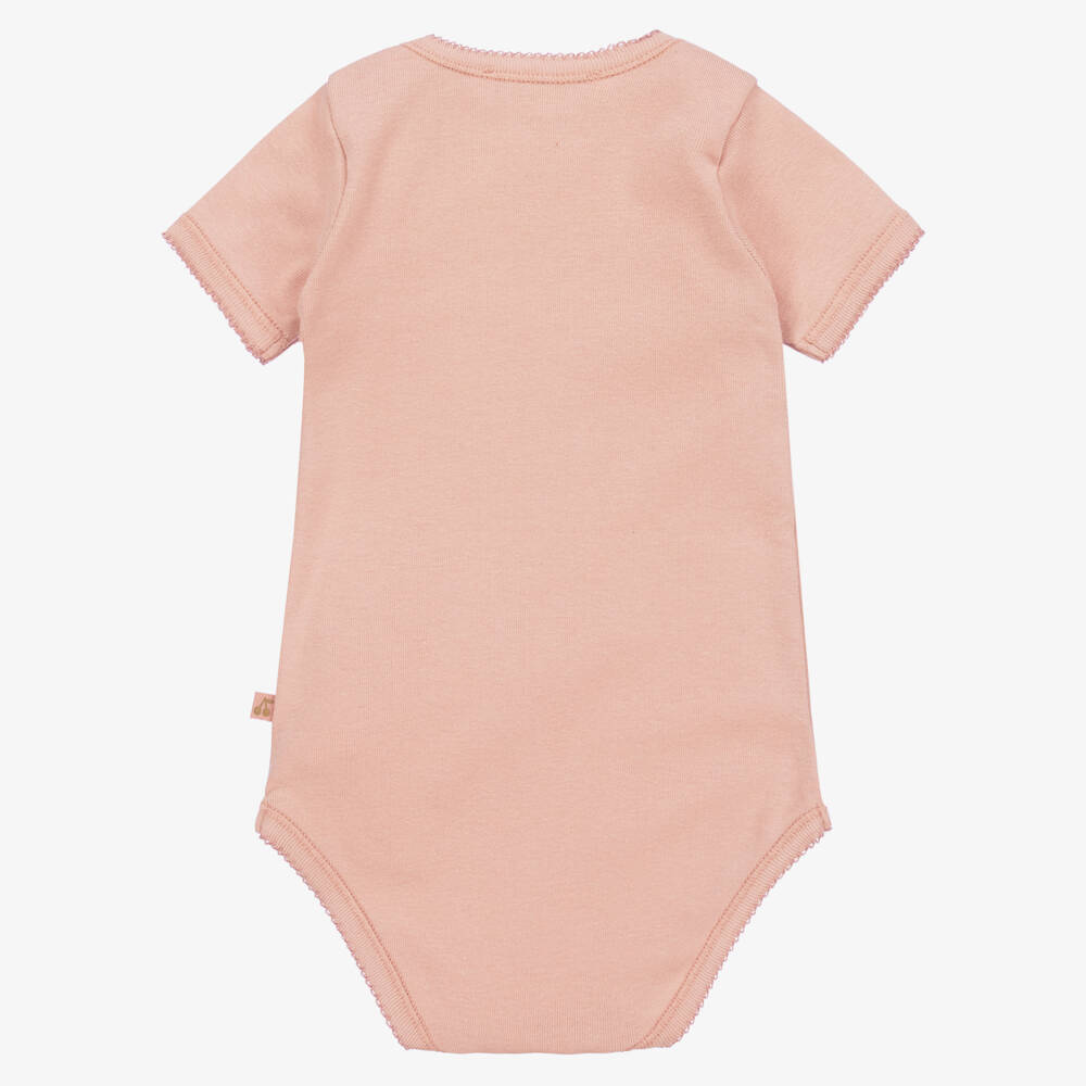 Bonpoint-Тройка хлопковых бодиков кремового и розового цвета для девочек | Childrensalon Outlet