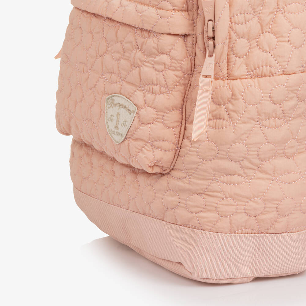 Bonpoint-Girls Pink Quilted Cherry Backpack (34cm) | Childrensalon Outlet
