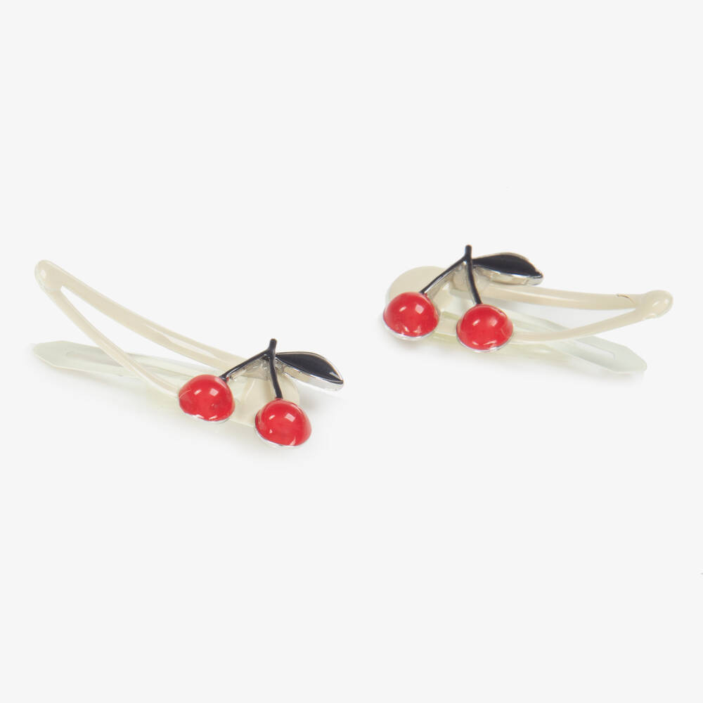 Bonpoint-Girls Red Cherry Hair Barrettes | Childrensalon Outlet