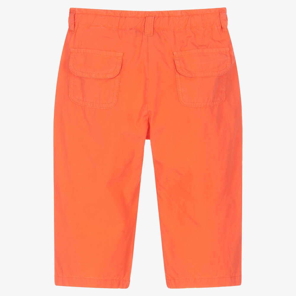 Bonpoint-Girls Red Cotton Trousers | Childrensalon Outlet