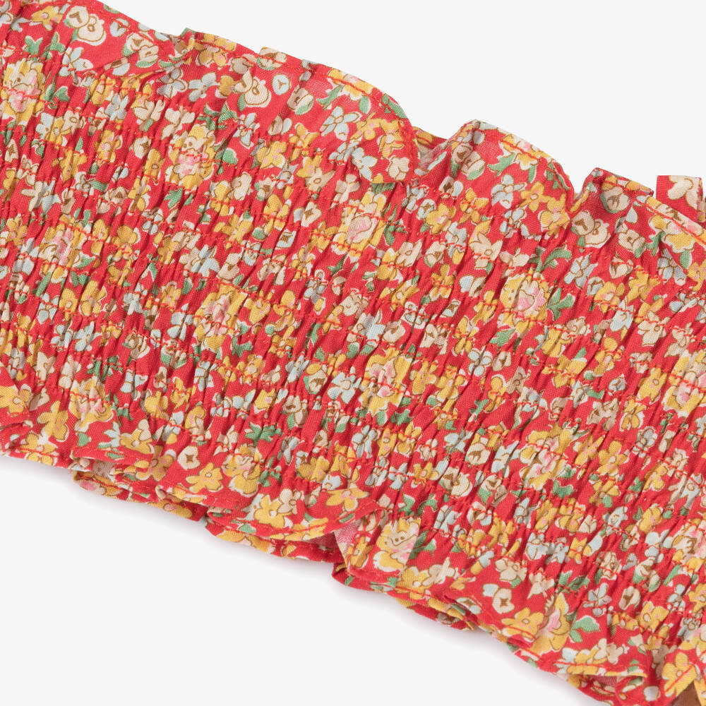 Bonpoint-بيكيني بنقشة ليبرتي لون أحمر للبنات | Childrensalon Outlet