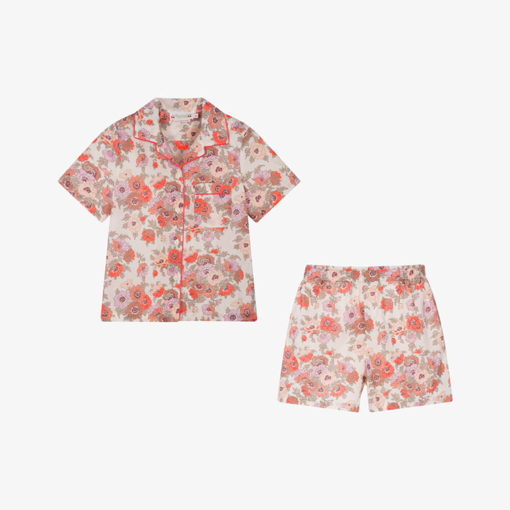 Bonpoint-Girls Rose Blossom Cotton Sleep Set | Childrensalon Outlet