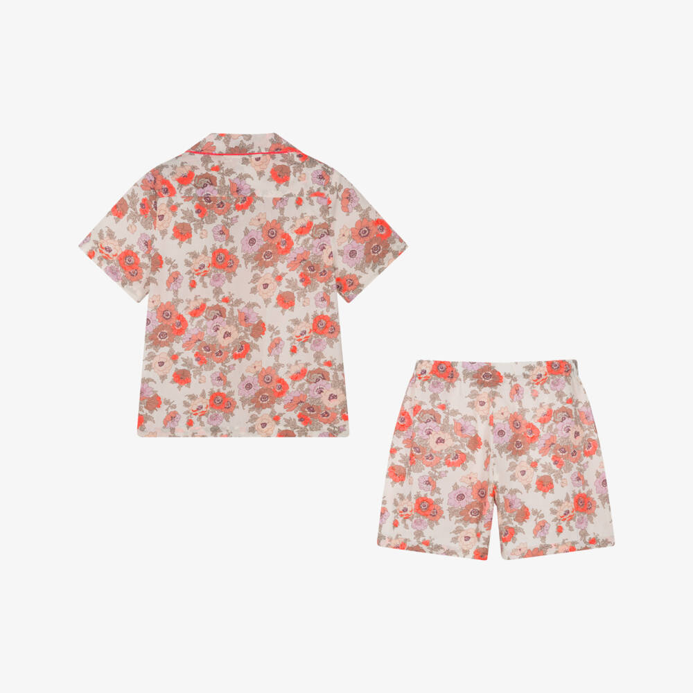 Bonpoint-Girls Rose Blossom Cotton Sleep Set | Childrensalon Outlet