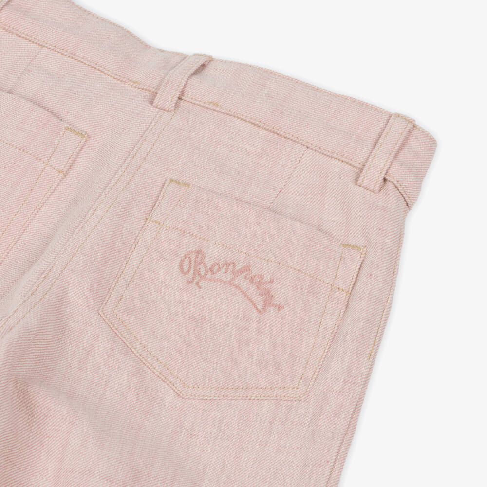 Bonpoint-Girls Rosy Denim Flare Pants | Childrensalon Outlet
