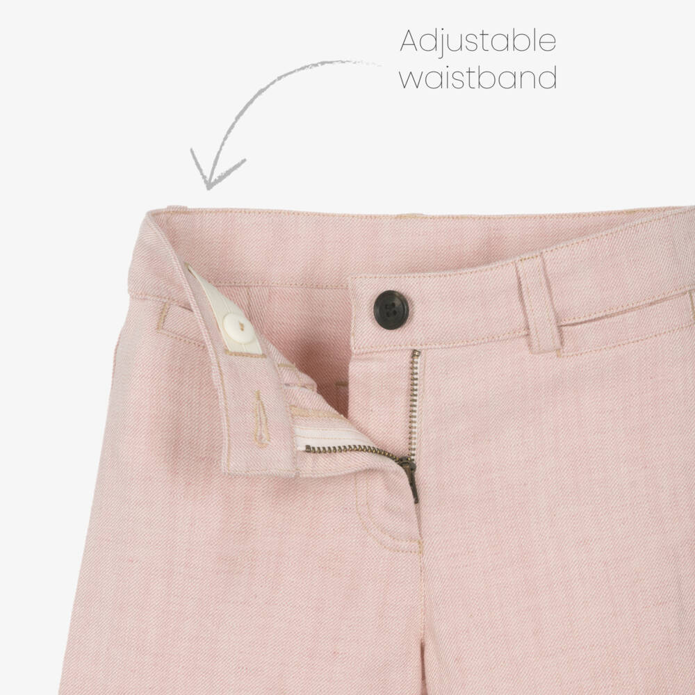 Bonpoint-Girls Rosy Denim Flare Pants | Childrensalon Outlet