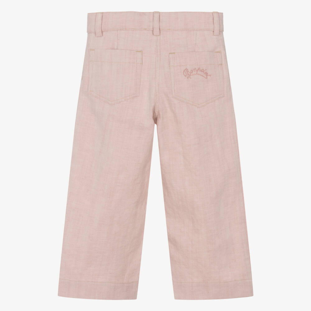 Bonpoint-Girls Rosy Denim Flare Pants | Childrensalon Outlet