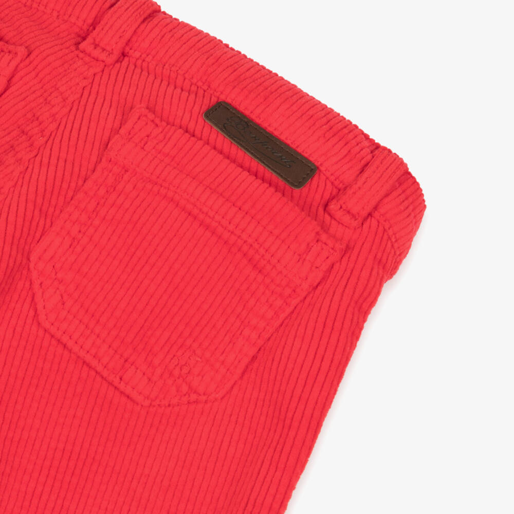 Bonpoint-Girls Scarlet Corduroy Flare Trousers | Childrensalon Outlet