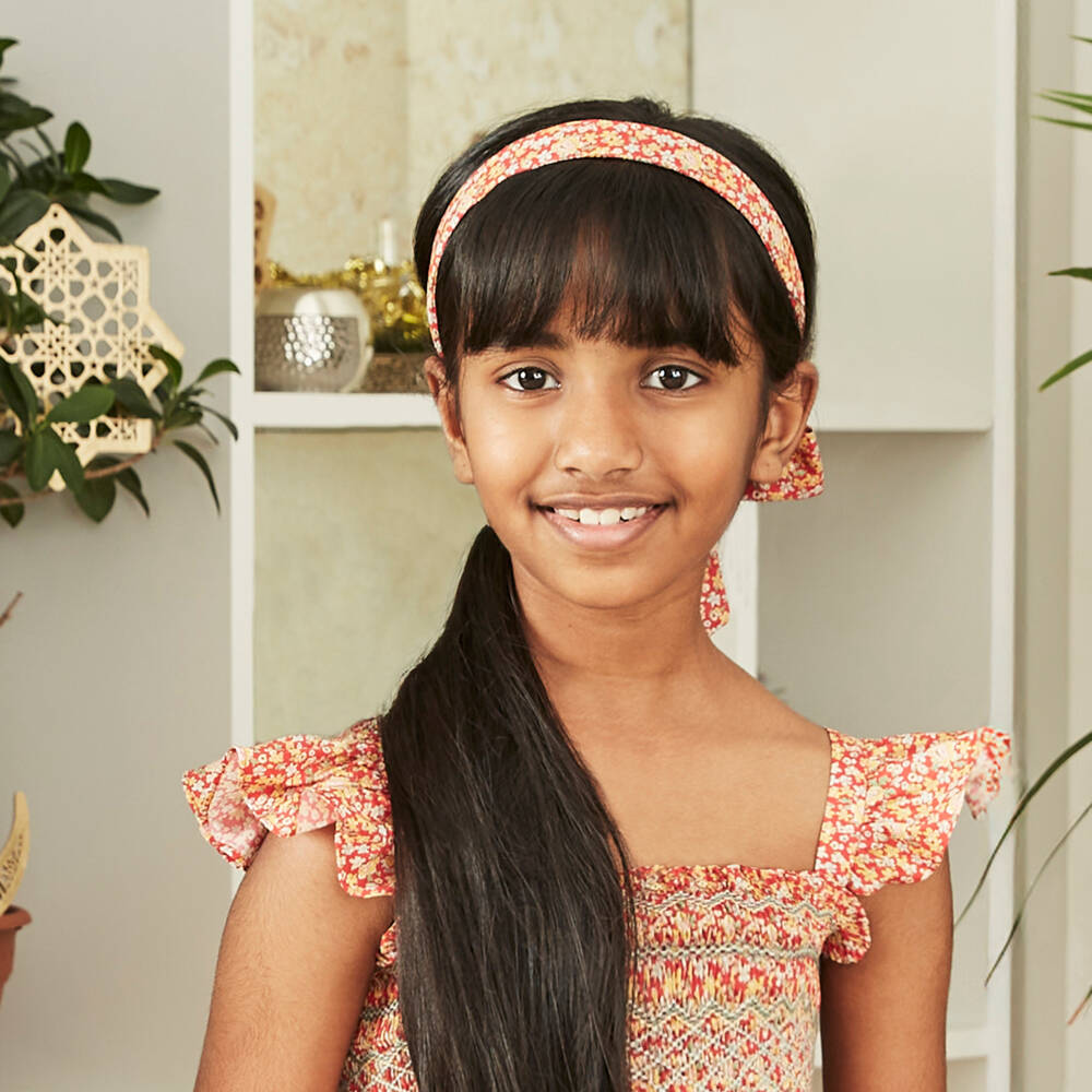 Bonpoint-Girls Scarlet Floral Headband Delight | Childrensalon Outlet