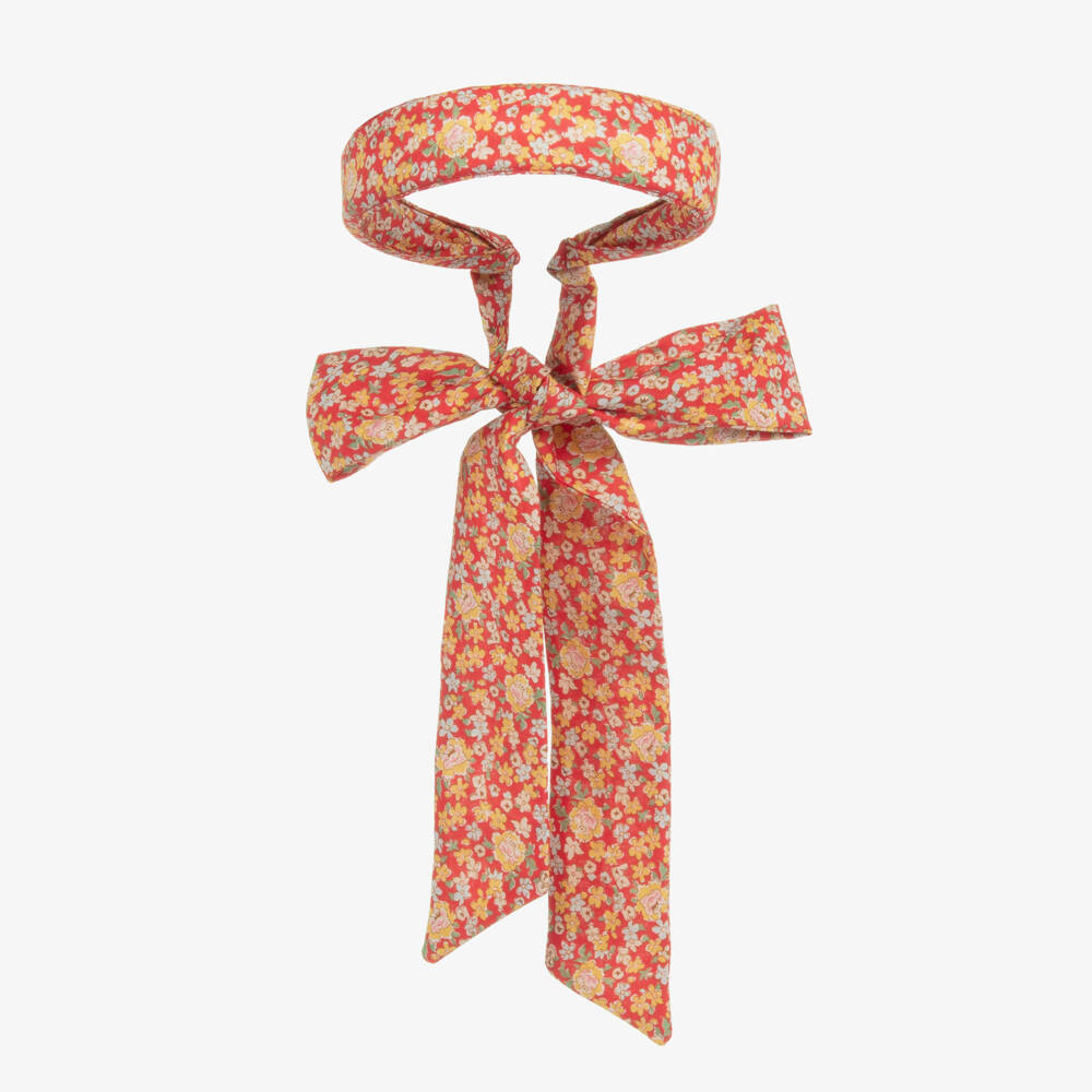 Bonpoint-Girls Scarlet Floral Headband Delight | Childrensalon Outlet