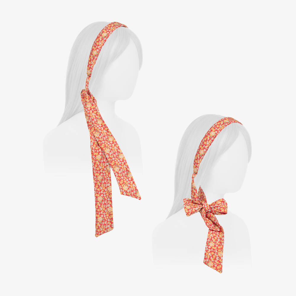 Bonpoint-Girls Scarlet Floral Headband Delight | Childrensalon Outlet