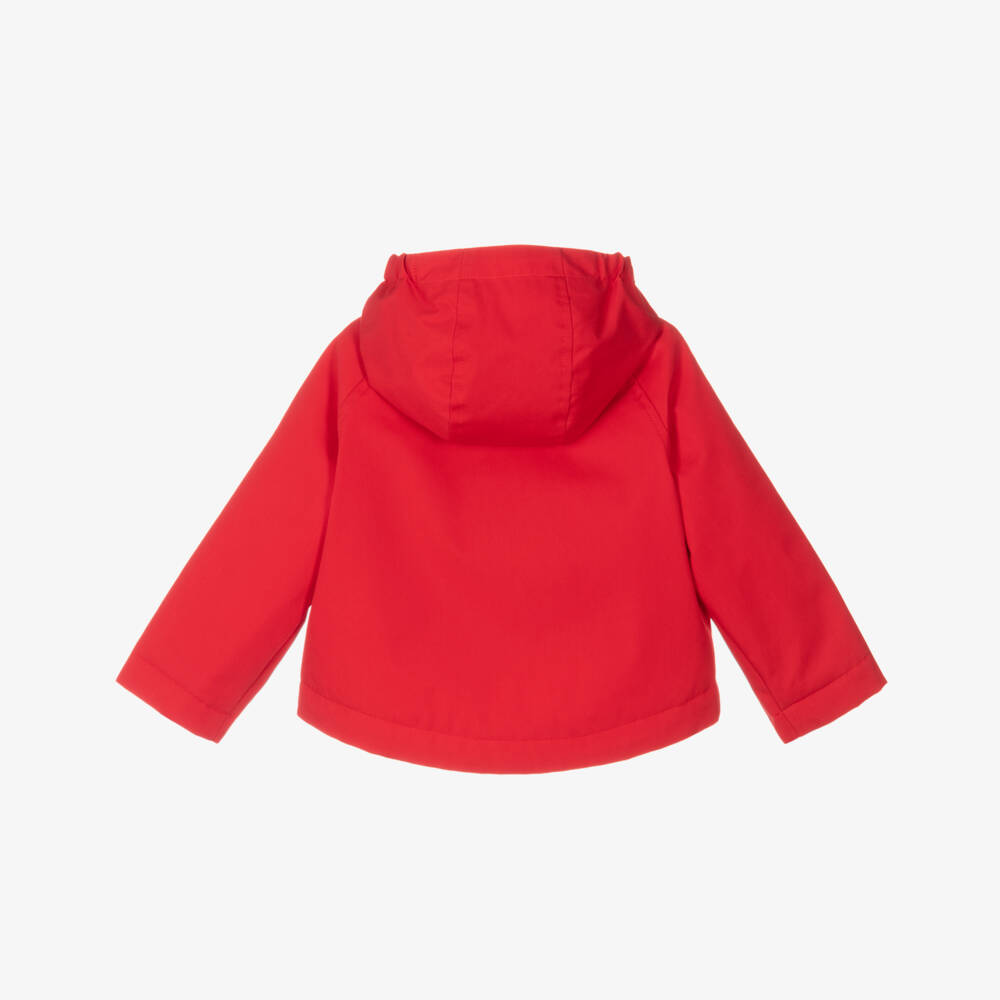 Bonpoint-Girls Scarlet Hooded Coat Delight | Childrensalon Outlet