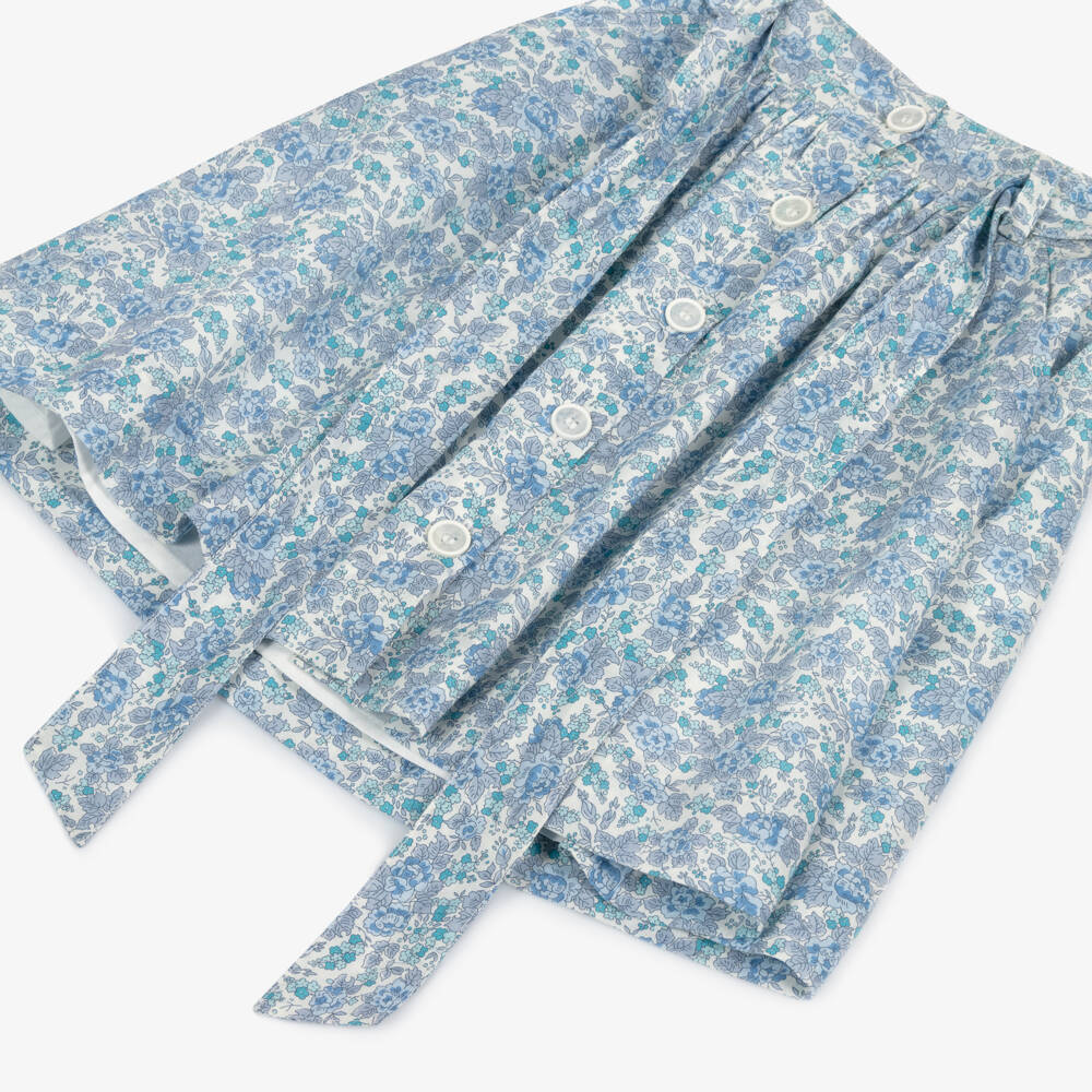 Bonpoint-تنورة تانا لون سماوي مزهرة للبنات | Childrensalon Outlet