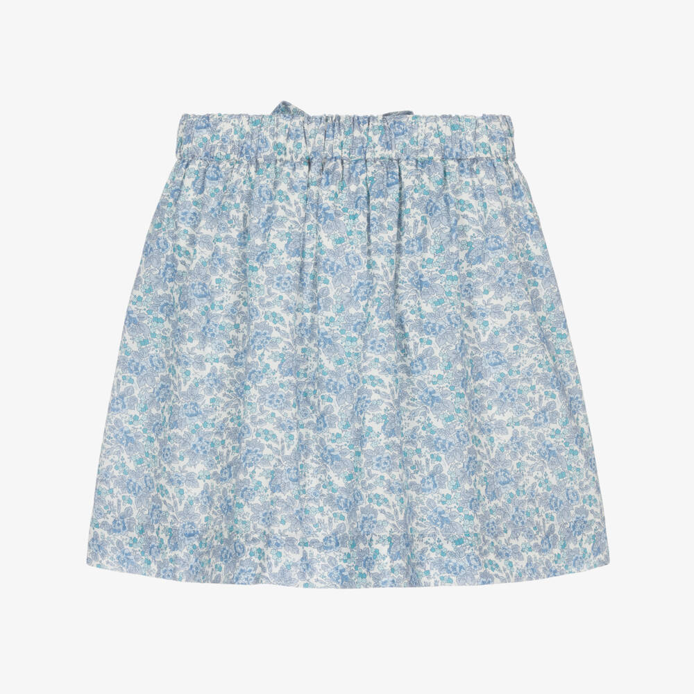 Bonpoint-تنورة تانا لون سماوي مزهرة للبنات | Childrensalon Outlet