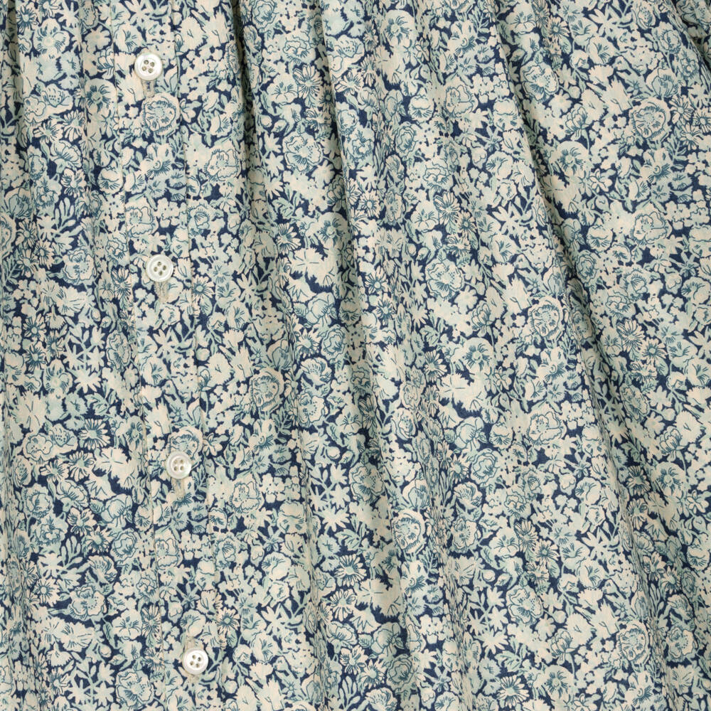 Bonpoint-Girls Smocked Blue Floral Liberty Fabric Dress | Childrensalon Outlet