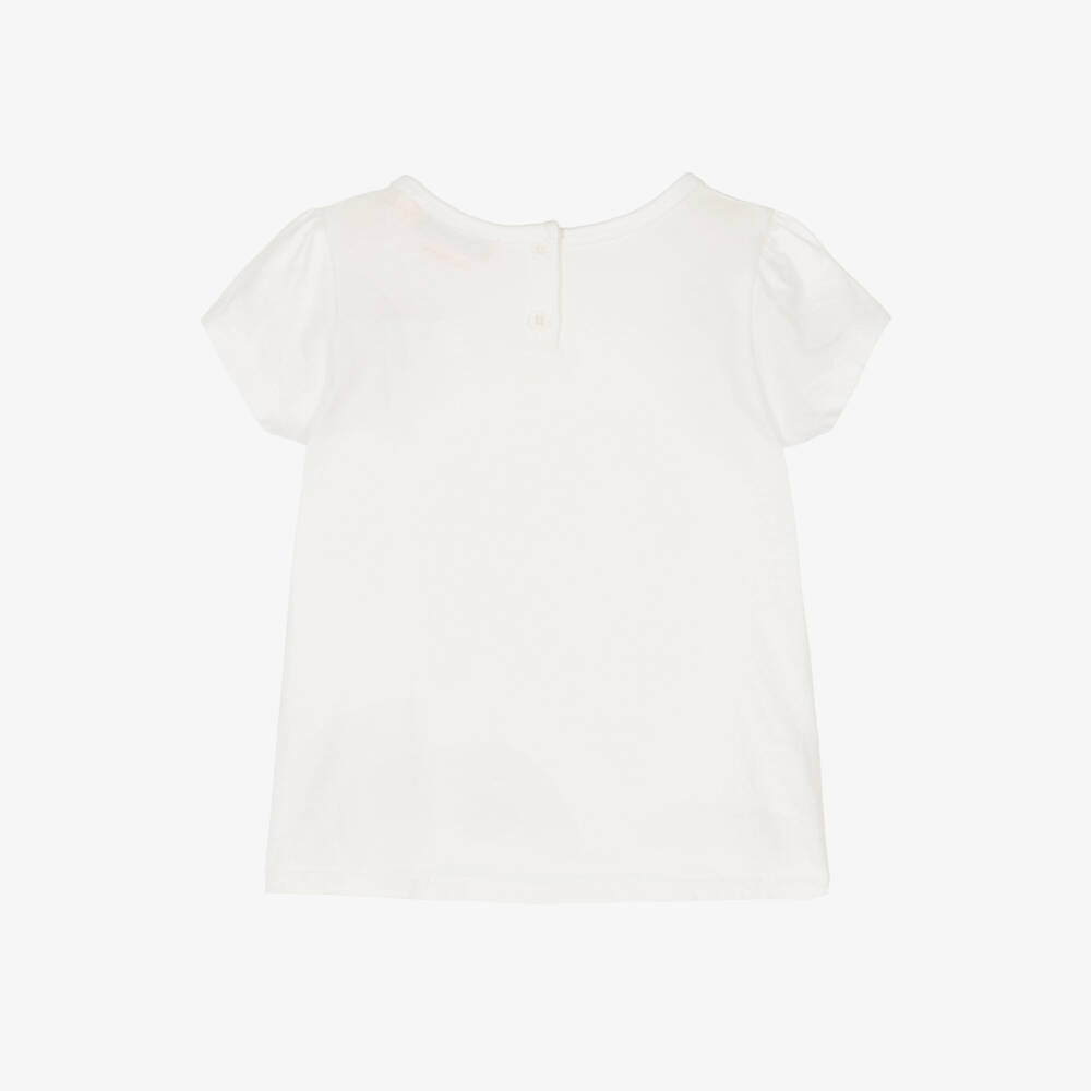 Bonpoint-Girls Soft Ivory Aloha Tee | Childrensalon Outlet