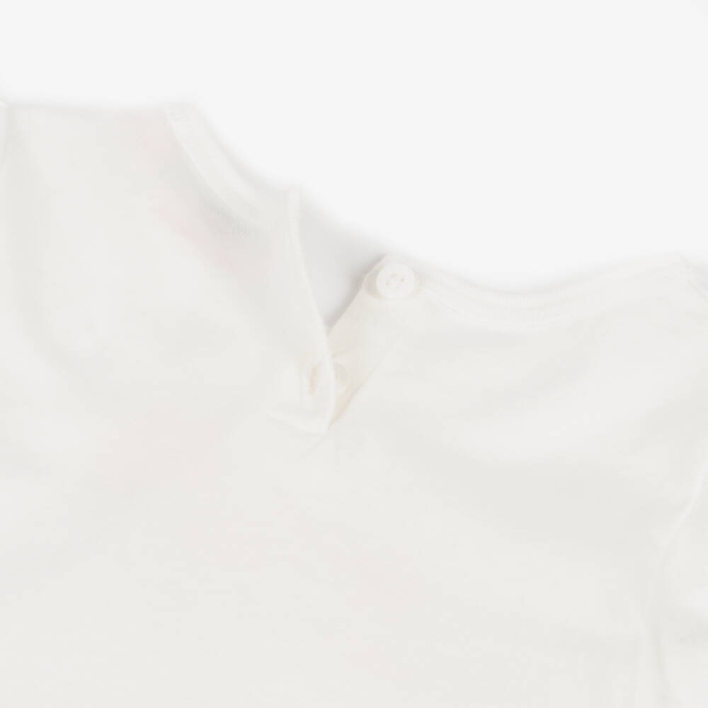 Bonpoint-Girls Soft Ivory Aloha Tee | Childrensalon Outlet