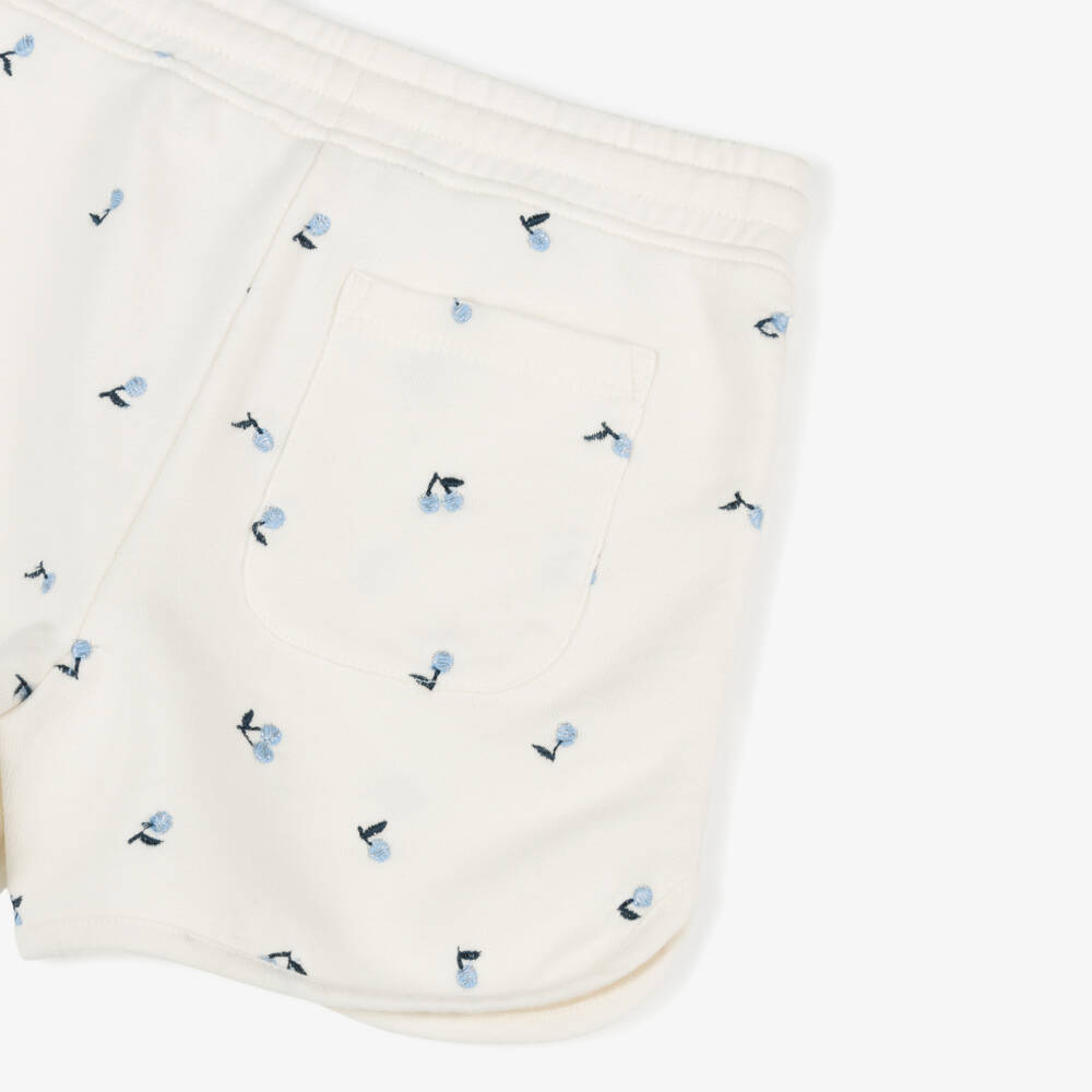 Bonpoint-Girls Soft Ivory Cherry Shorts | Childrensalon Outlet
