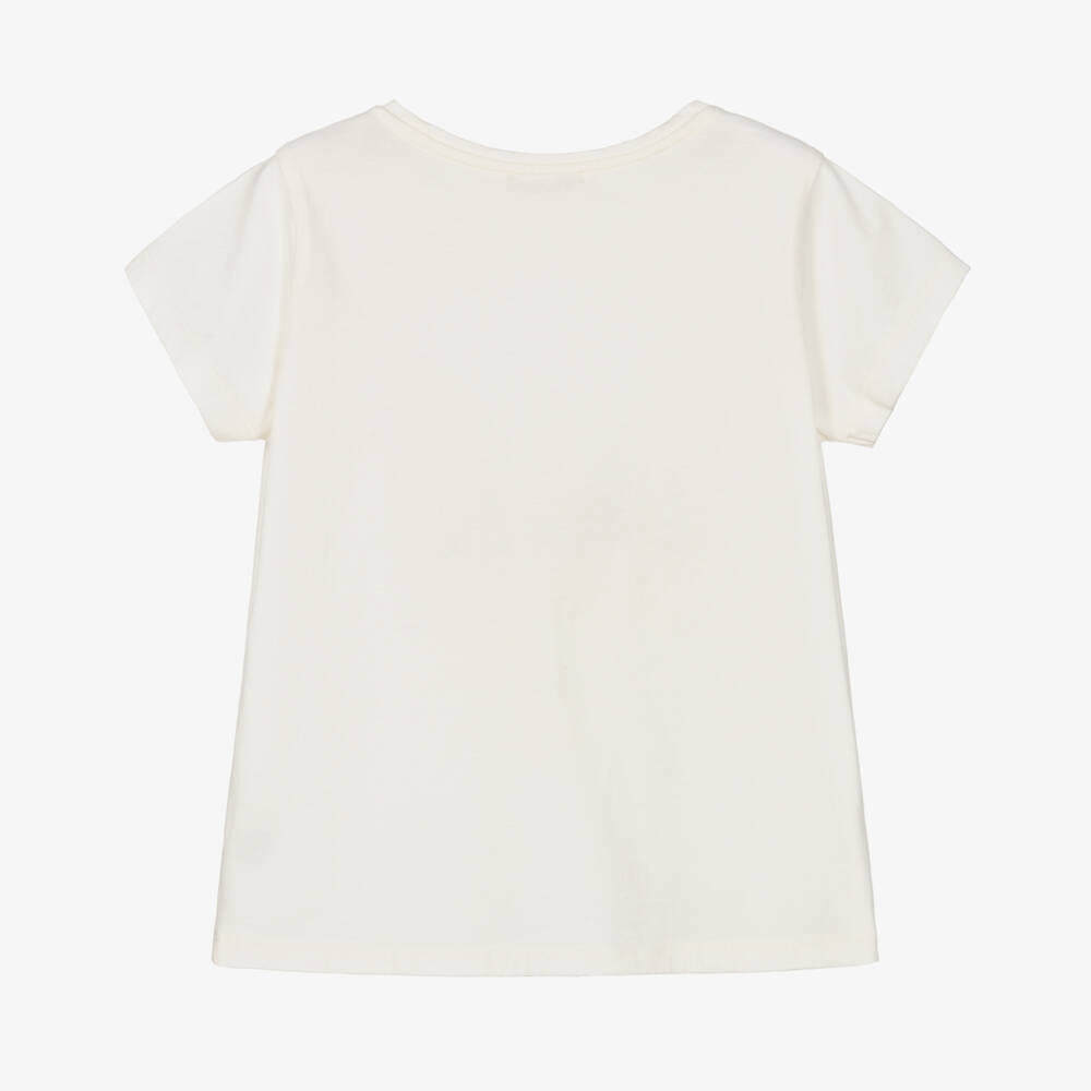 Bonpoint-Girls Soft Ivory Cherry Tee | Childrensalon Outlet