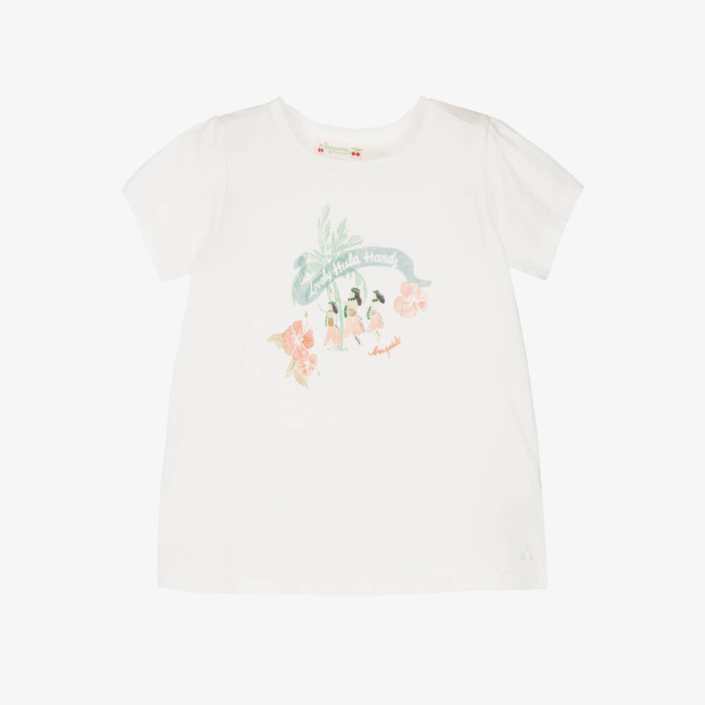 Bonpoint-Girls Soft Ivory Hula Tee | Childrensalon Outlet