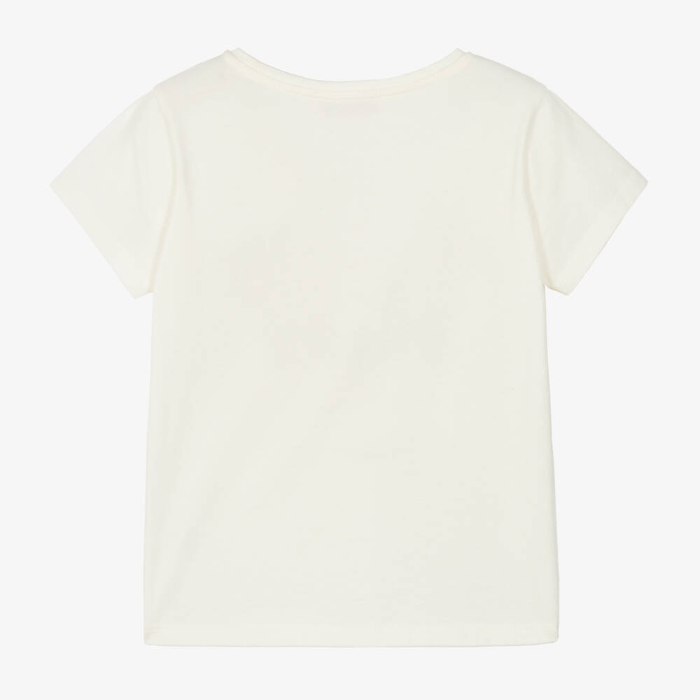 Bonpoint-Girls Soft Ivory Tee Delight | Childrensalon Outlet