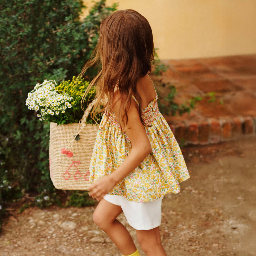 Bonpoint-Мягкие кремовые шорты для девочек | Childrensalon Outlet