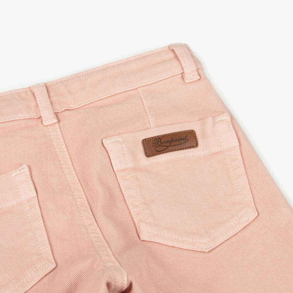 Bonpoint-Girls Soft Pink Wide-Leg Jeans | Childrensalon Outlet