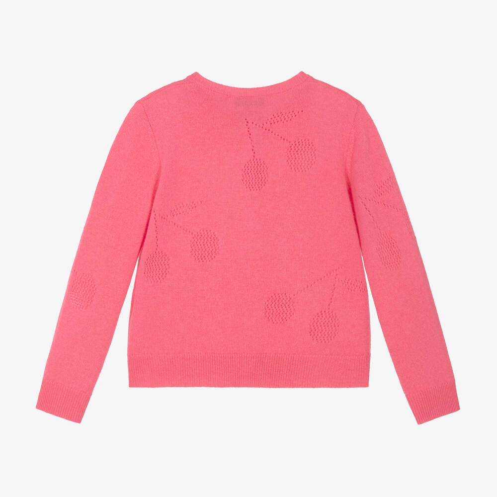 Bonpoint-Girls Soft Pure Cashmere Cherry Cardigan | Childrensalon Outlet