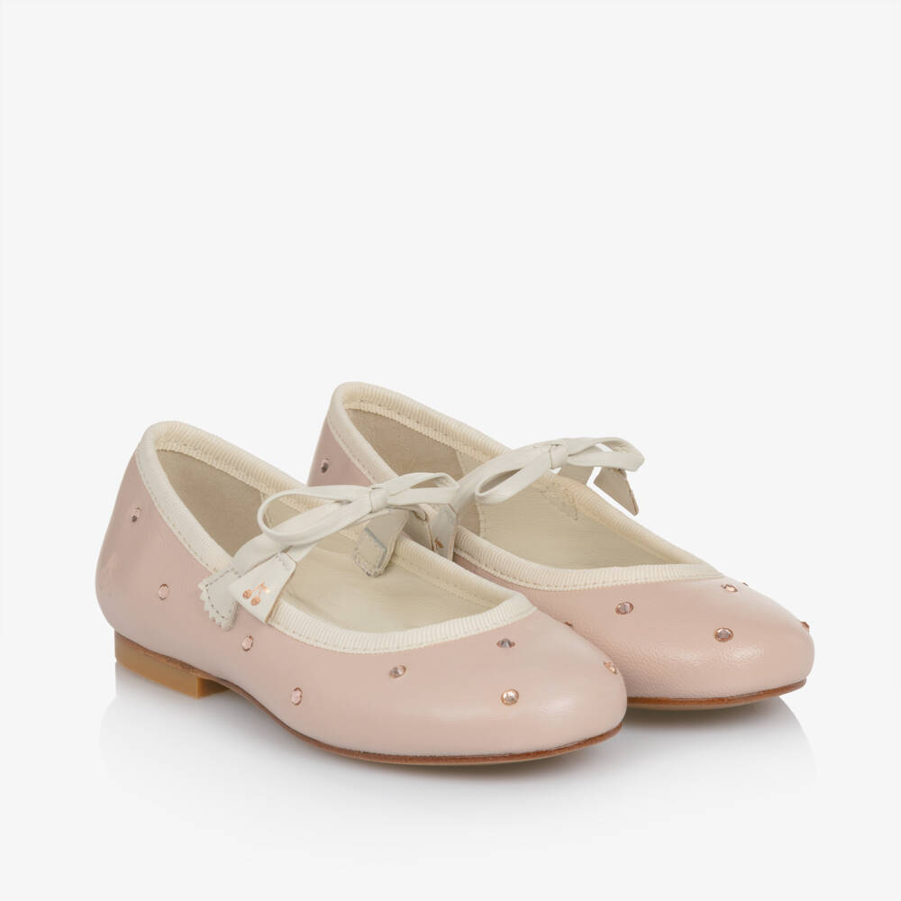 Bonpoint-Блестящие розовые балетки для девочек | Childrensalon Outlet