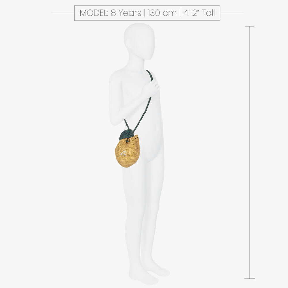 Bonpoint-Girls Sunny Raffia Tote (18cm) | Childrensalon Outlet